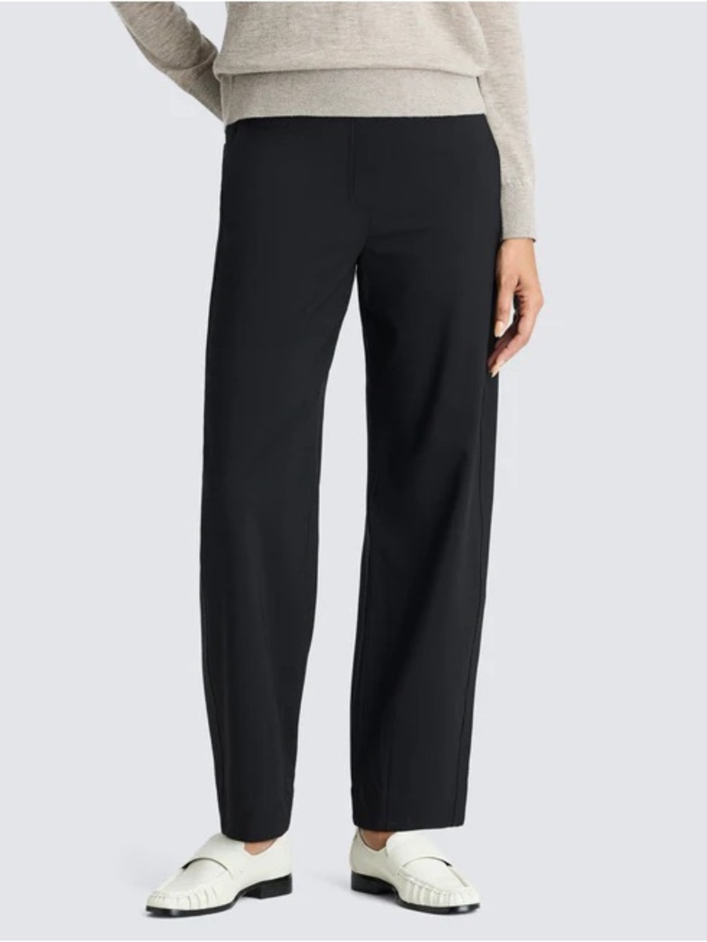 Unbound Merino Women's Merino Travel Pants Barrel Italian Wool Black size Small - Picture 2 of 13